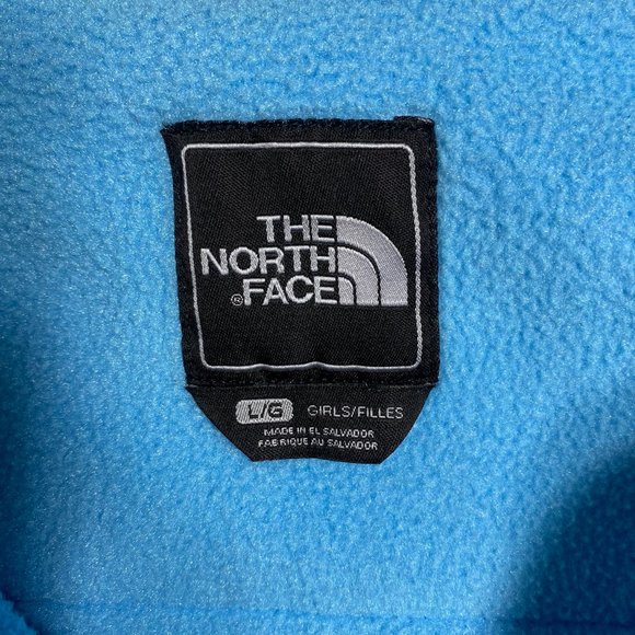 The Northface Youth Girls Jacket Denali Fleece Polartec Full Zip Blue Sz LG - Picture 7 of 15